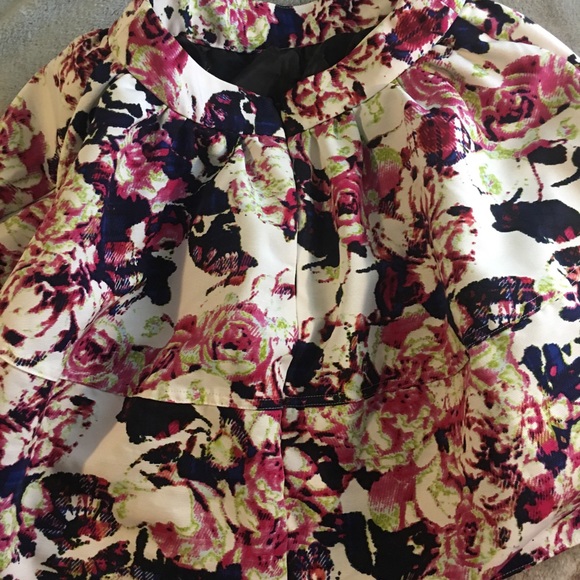 EXPRESS HIGH WAIST FLORAL SKIRT - Picture 5 of 7